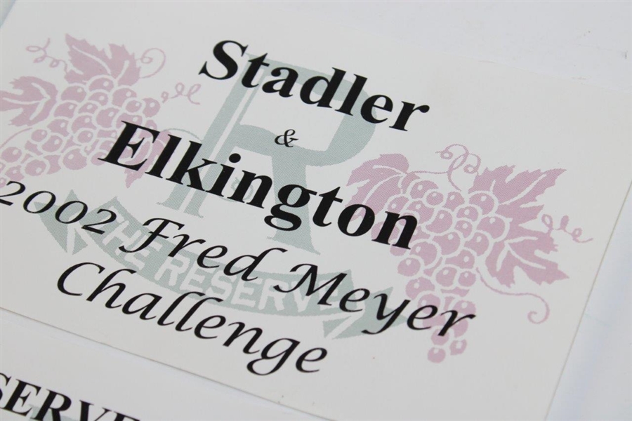 2002 Fred Meyer Challenge 'Welcomes' Name Plates with Palmer, Nicklaus, Stadler, & Elkington