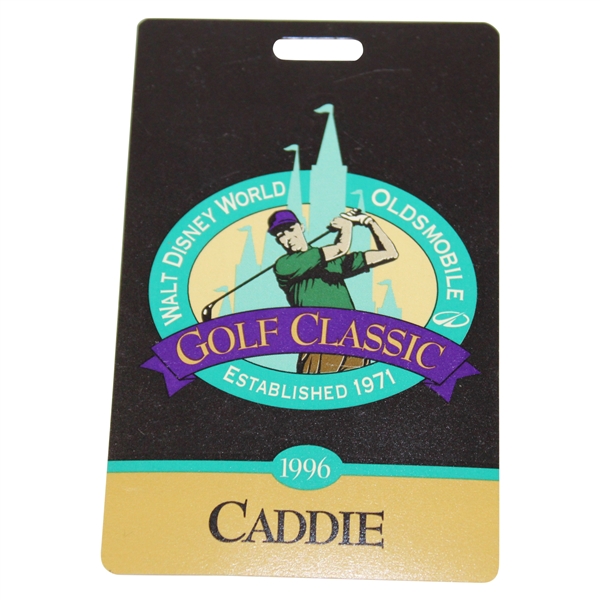 1996 Walt Disney Caddie Badge - Tiger Woods 2nd PGA Tour Win - Bob Burns Collection