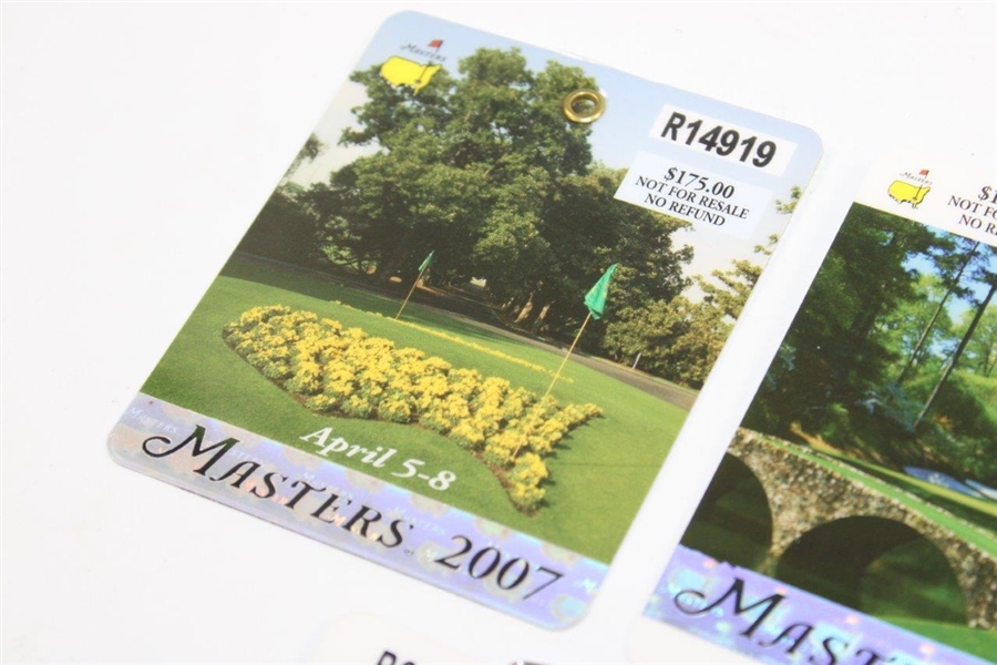 2007, 2008, 2009, 2010, & 2011 Masters Tournament SERIES Badges