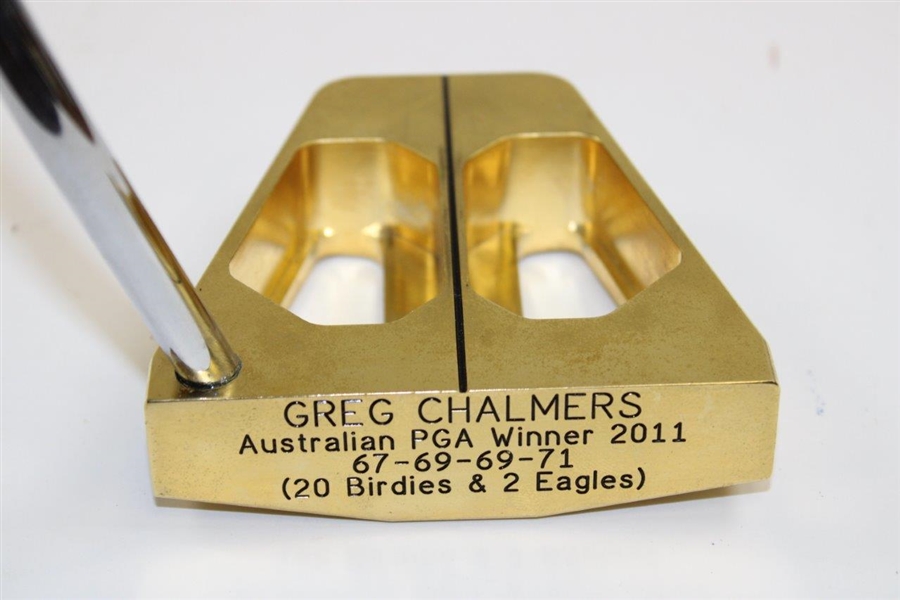 Greg Chalmers 2011 Australian PGA Winner Bobby Grace Gold Plated Left Handed Putter