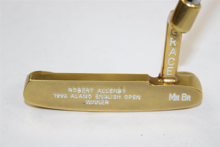 Robert Allenby 1996 Alamo English Open Winner Bobby Grace MnBr Gold Plated Putter