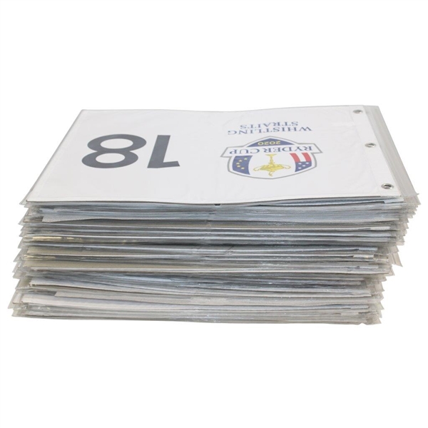 Fifty (50) Count 2020 Ryder Cup at Whislting Straits White Unopened Screen Flags