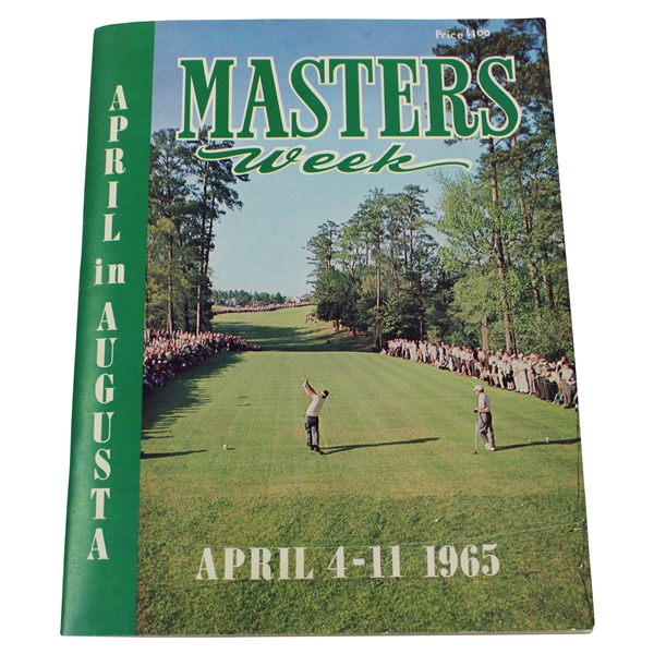 1965 April in Augusta 'Masters Week' Booklet with Paiting Sheet & Enveloped Taped on Inside