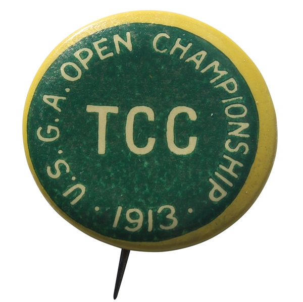 1913 USGA Open Championship at The Country Club Brookline Pin - Extremely Rare