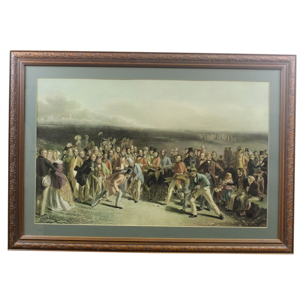 The Grand Match' at St. Andrews Framed Color Picture with Engraving Key on Back