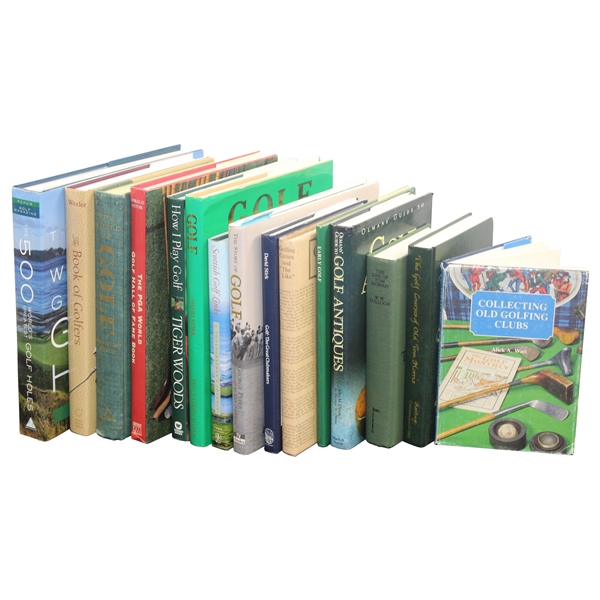 Instant Golf Library of Fifteen (15) Golf Books - Colelcting, Courses, Hall of Fame, & others