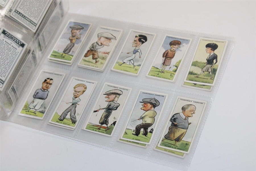 Full Set of W.A. & A.C. Churchman's Cigarettes Series of Fifty (50) Prominent Golfers Golf Cards