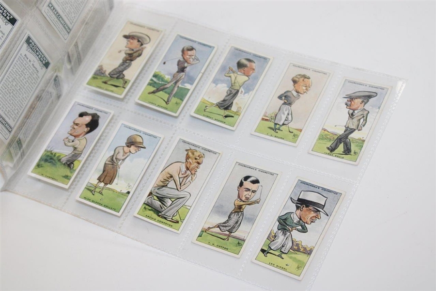 Full Set of W.A. & A.C. Churchman's Cigarettes Series of Fifty (50) Prominent Golfers Golf Cards