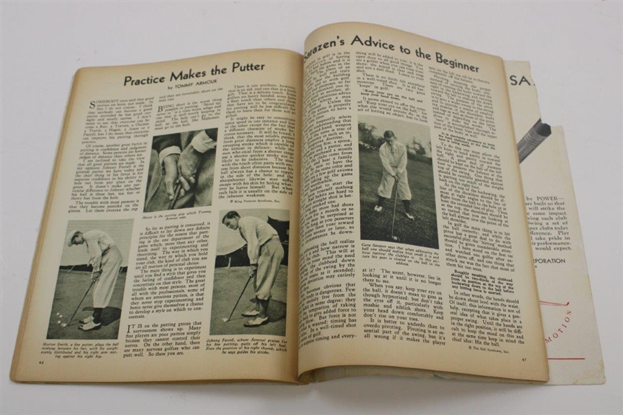 Vintage 1931 Short Cuts to Par Golf Book by Bobby Jones, Sarazen, Armour, Evans, & others
