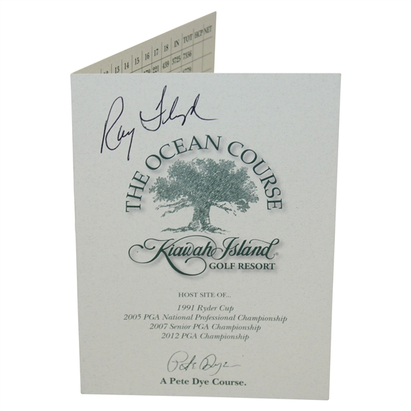 Ray Floyd Signed Kiawah Island The Ocean Course Official Scorecard JSA ALOA