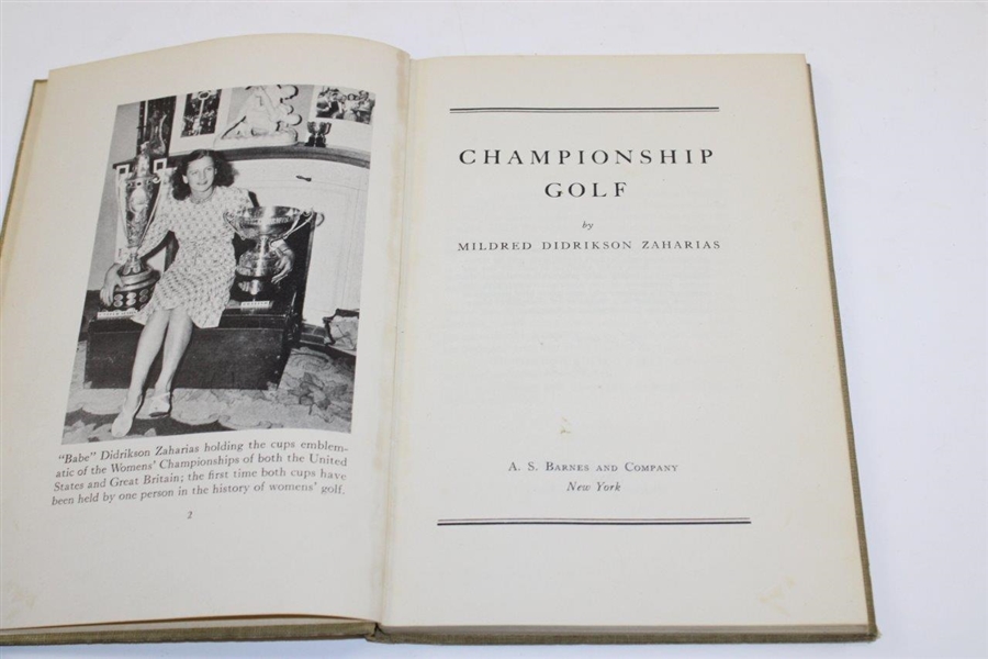1948 'Championship Golf' Book by Mildred Didrikson Zaharias