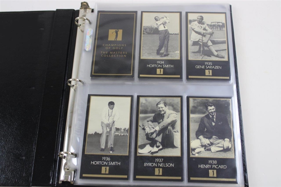 Champions of Golf: The Masters Collection Binder with Cards Including 1997 Tiger Woods
