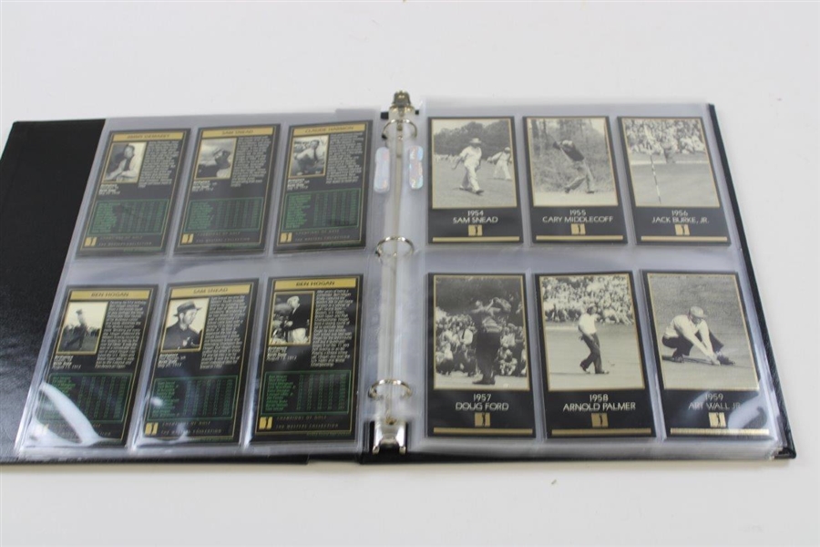 Champions of Golf: The Masters Collection Binder with Cards Including 1997 Tiger Woods