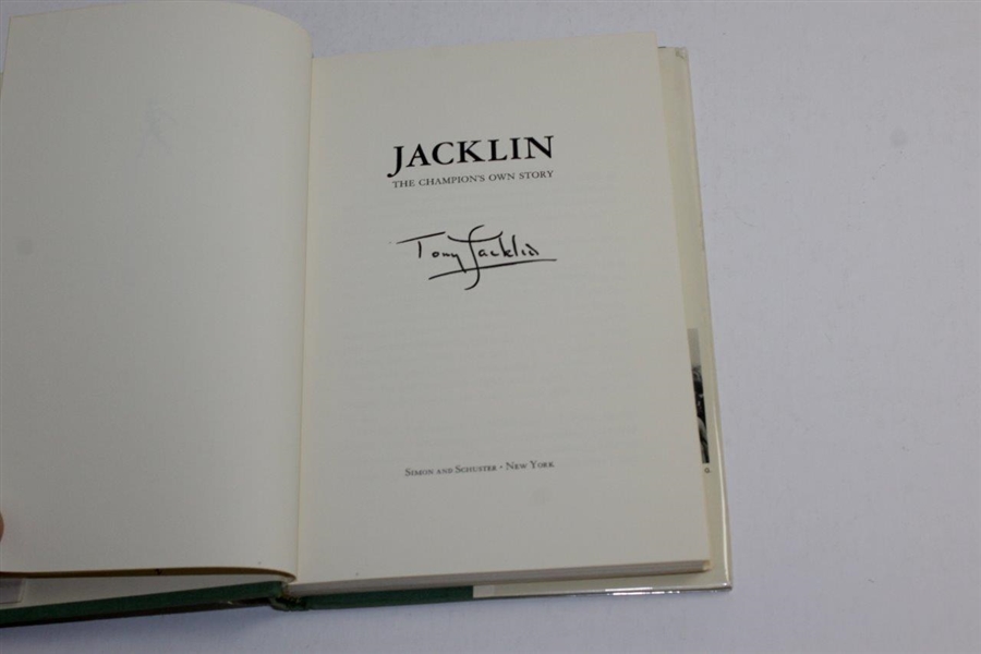 1970 'Tony Jacklin: The Champion's Own Story Book by Jackling with Foreword by Arnold Palmer