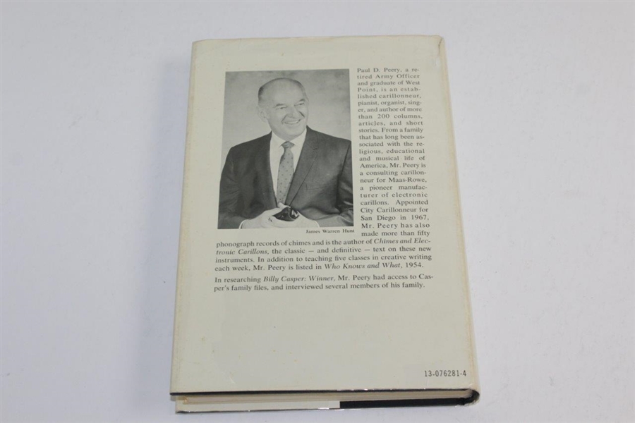 1969 'Billy Casper: Winner' Book  by Paul Peery in Dust Jacket