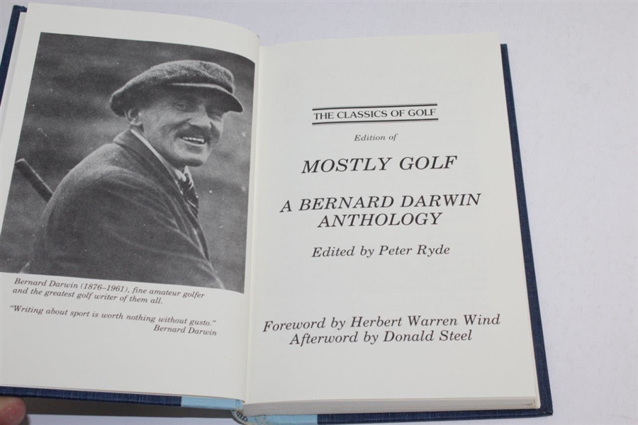 Mostly Golf: A Bernard Darwin Anthology' Classic of Golf Book Edited by Peter Ryde