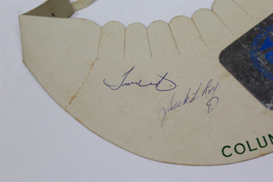 Jack Nicklaus Tom Weiskopf + Signed 1973 Columbus C.C. Visor JSA #KK05964