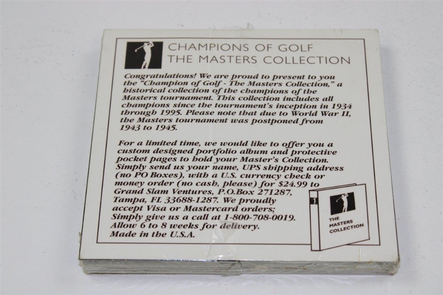 1995 Champions of Golf The Masters Collection 'Compliments of Titleist' Card Set - 1934-1995