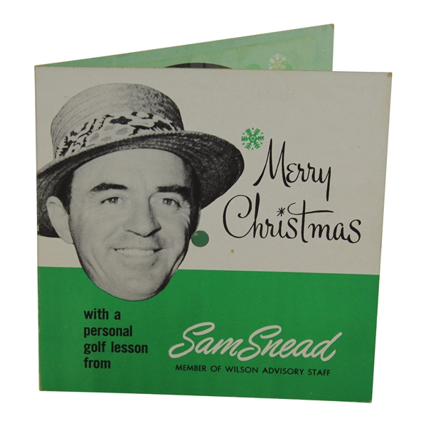 Sam Snead 'Merry Christmas' with Personal Golf Lesson Wilson Phonograph Record - Unused