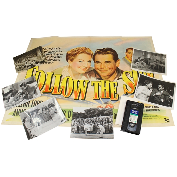 The Ben Hogan Story “Follow The Sun” Large Movie Poster with Movie Stills & Photos - 33 x 44