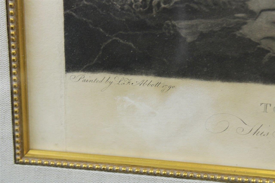 Original 1790 'The Blackheath Golfer' Mezzotint Print by Lemuel Francis Abbott - Pres. Taft Previous Owner