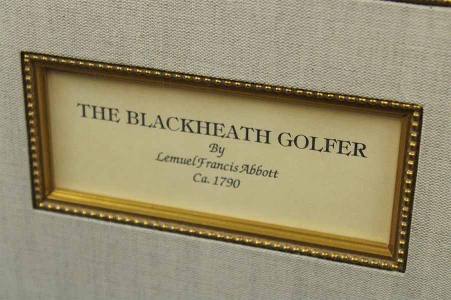 Original 1790 'The Blackheath Golfer' Mezzotint Print by Lemuel Francis Abbott - Pres. Taft Previous Owner