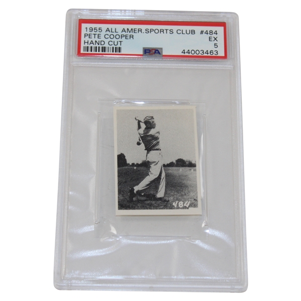 1955 Pete Cooper All American Sports Club Hand Cut Card #484 EX 5 PSA #44003463