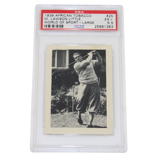 1939 W. Lawson Little The World of Sport Large Card #25 EX+ 5.5 PSA #25861363