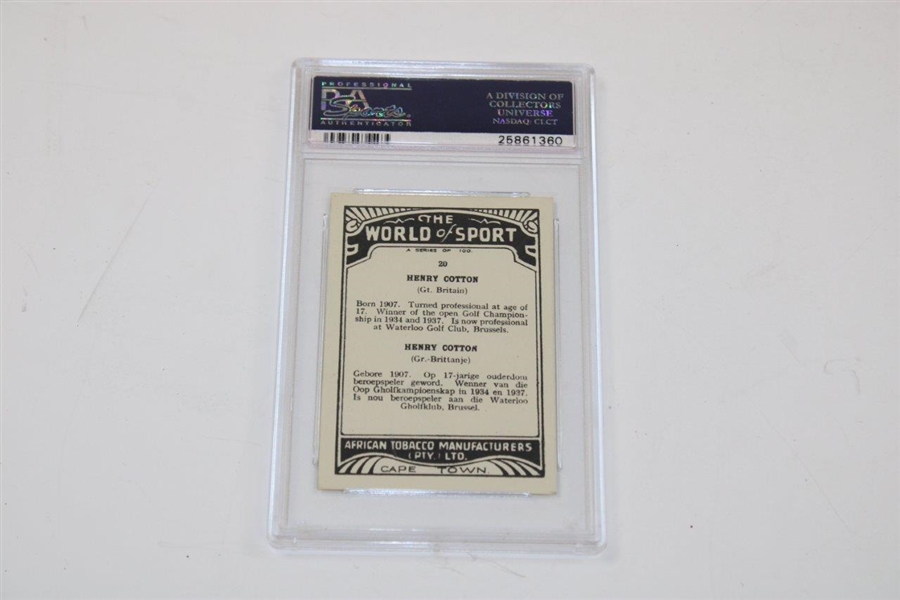 1939 Henry Cotton The World of Sport Large Card #20 EX+ 5.5 PSA #25861360