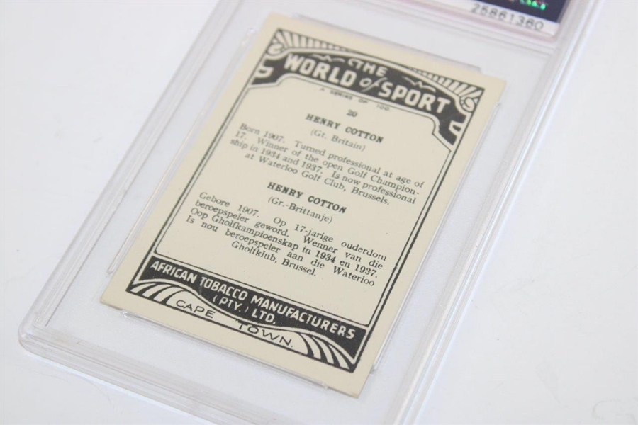 1939 Henry Cotton The World of Sport Large Card #20 EX+ 5.5 PSA #25861360