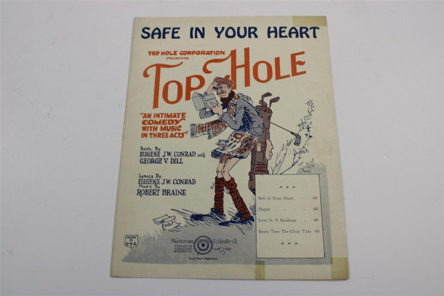 Five (5) Vintage Golf Themed Sheet Music with Great Golf Themed Covers