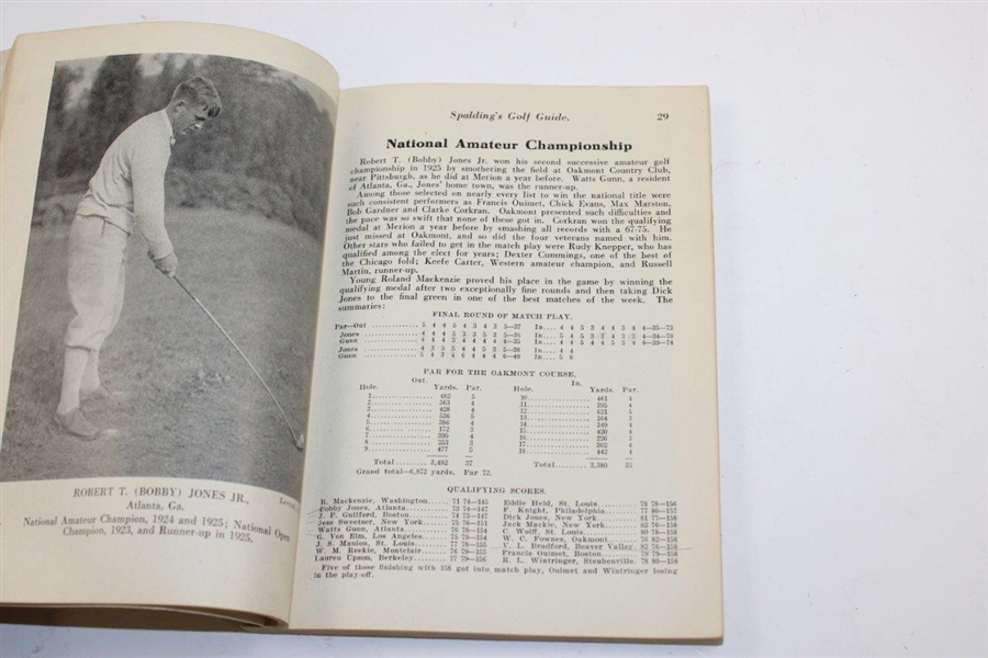 1926 Spalding Golf Guide with Bobby Jones Cover Holding Original Havemeyer Trophy Received in 1925