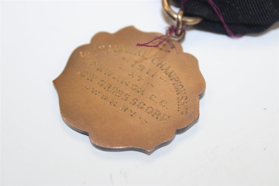 1911 Vermont State Golf Assoc. Championship at Ekwanok Low Gross Score Medal Won by W. W. Taylor