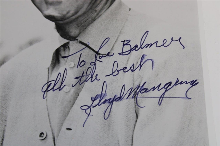 Lloyd Mangrum Signed Black & White Photo - Signed & Personalized in Purple Ink JSA ALOA