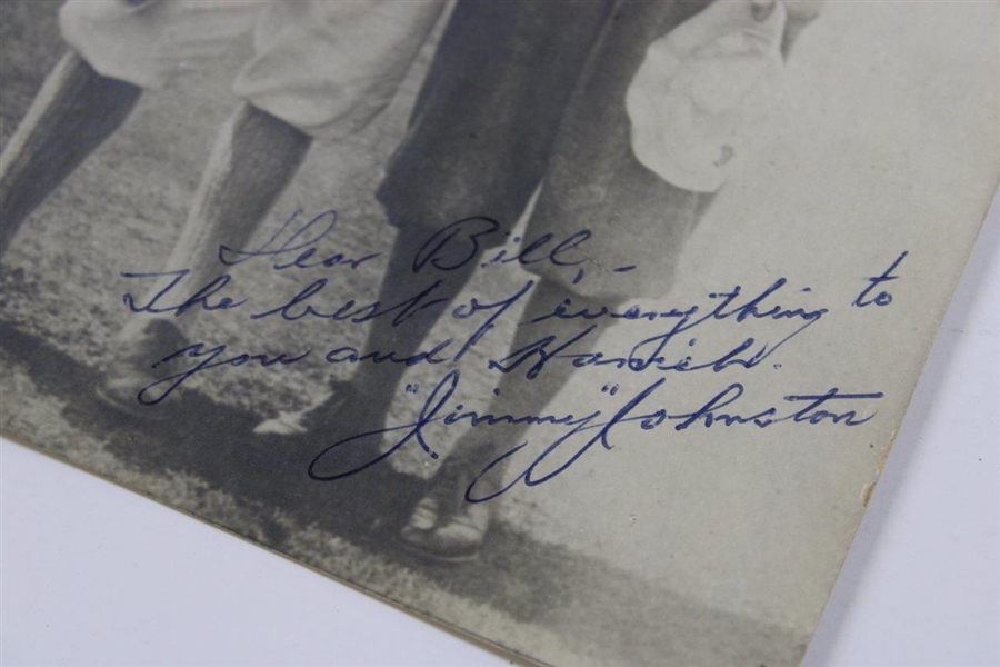 1929 US Amateur Champion Harrison “Jimmy” Johnston Signed & Personalized Photo JSA ALOA