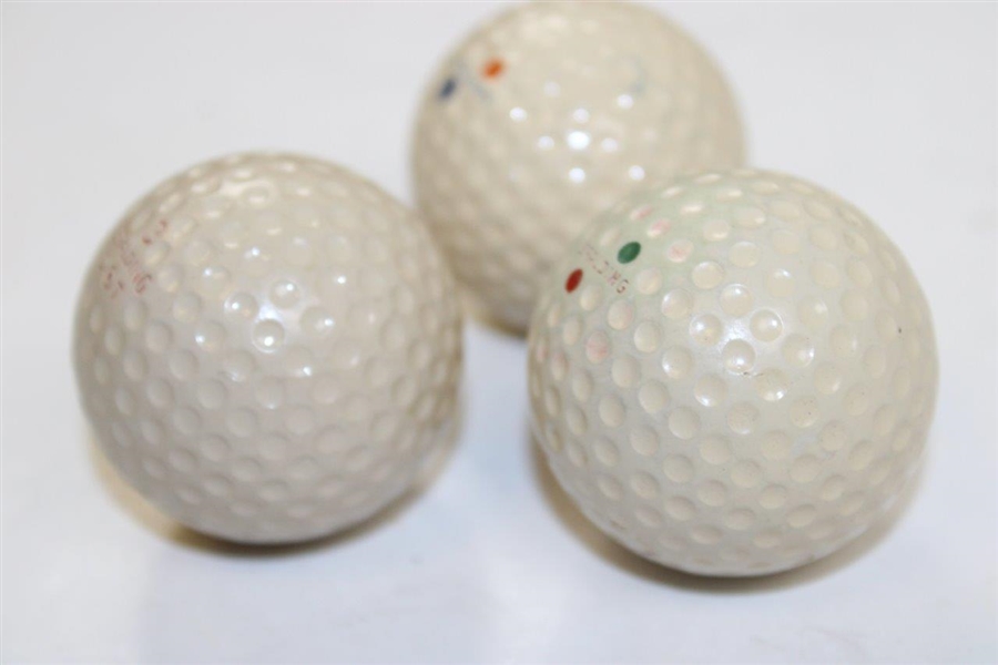 Three (3) Classic Dimple Golf Balls - Spalding Kro-Flite (x2) & Spalding Dot