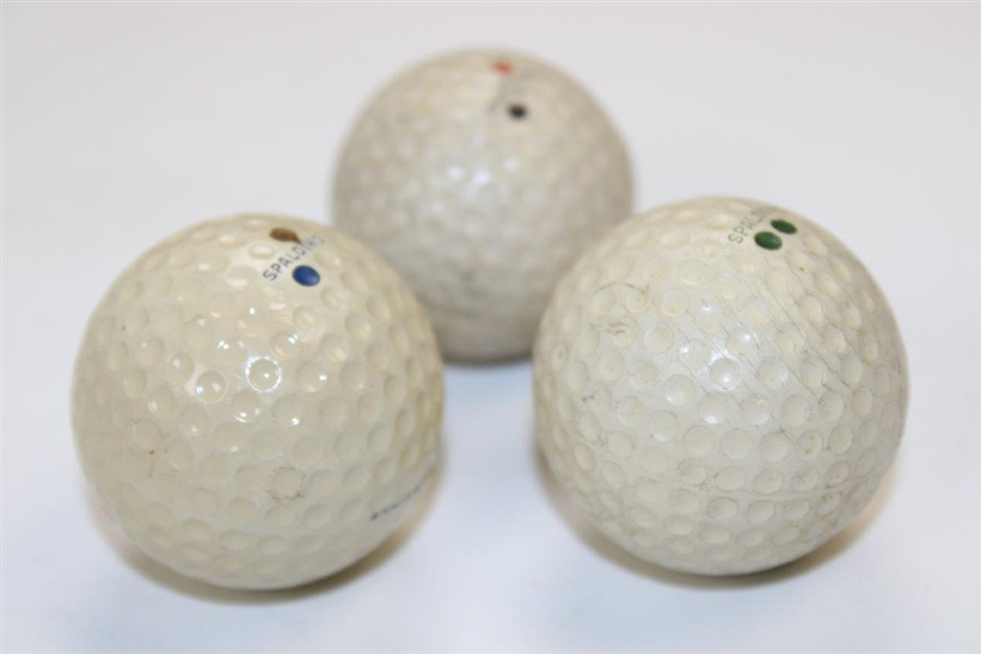 Three (3) Classic Dimple Golf Balls - Spalding Top-Flite, Tournament, & Witch