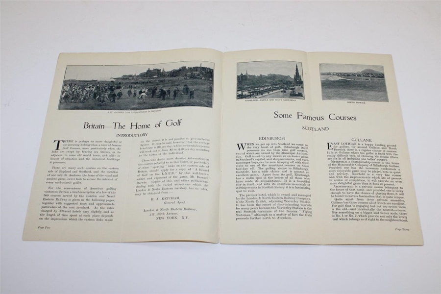 Vintage 'The Home of Golf' London & North Eastern Railway of England & Scotland Booklet