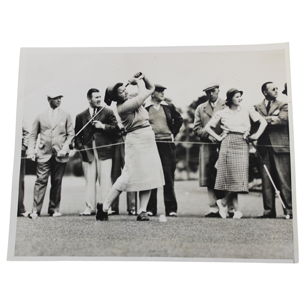 Estelle Lawson Page Long Drive Tee Shot in North & South at Pinehurst 3/29/39 Wire Photo