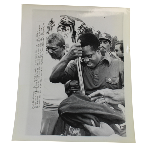 Lee Elder First Black To Ever Play In Masters Fails To Make The Cut 4/11/75 Wire Photo