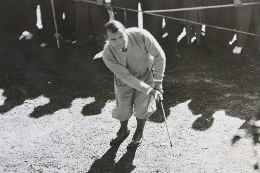 Gene Sarazen Great Overhead Shot 'Shadow Shooting' 1/20/39 Wire Photo