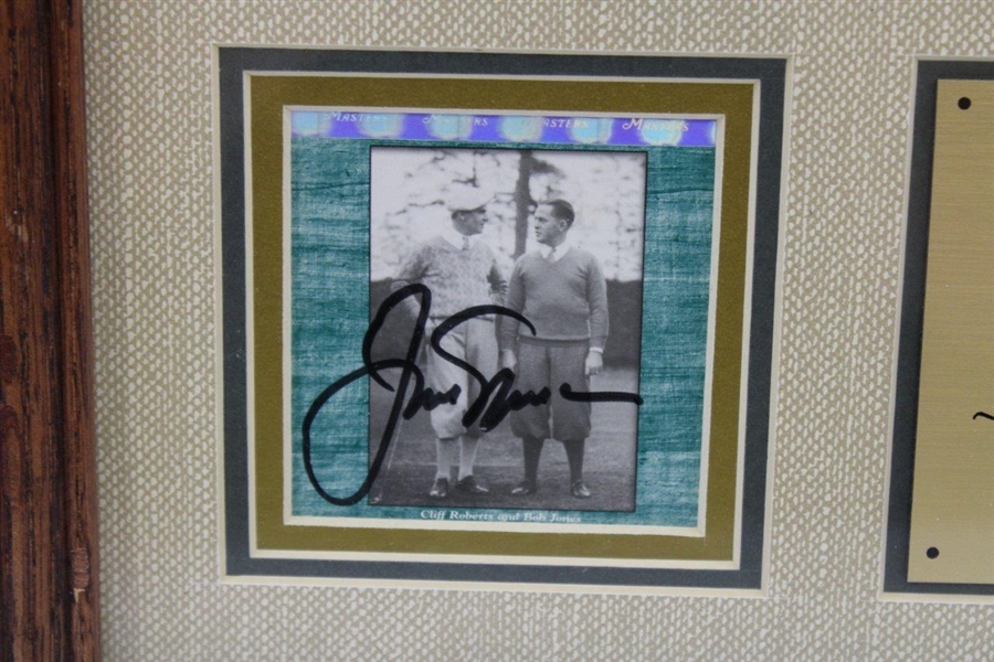 Jack Nicklaus Signed Masters Framed Display with Plaque & Photo JSA ALOA