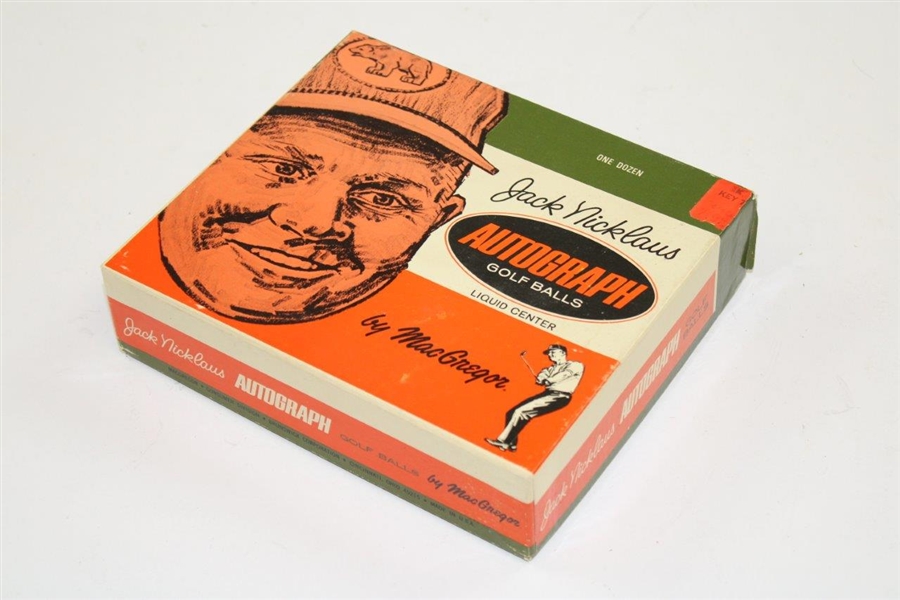 Vintage Dozen Jack Nicklaus Autograph Golf Balls by MacGregor in Original Box