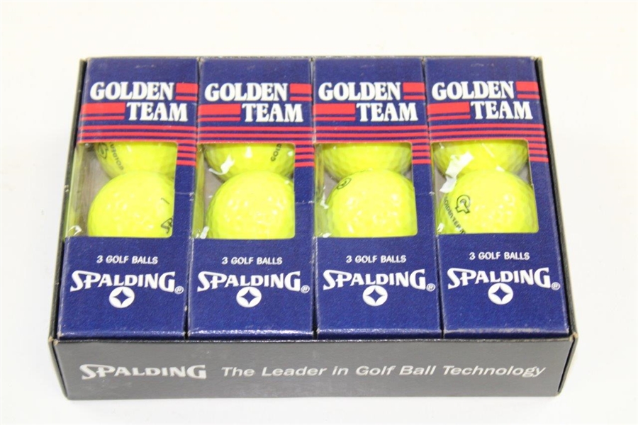 Classic Dozen Golden Team Golf Balls by Spalding in Original Box