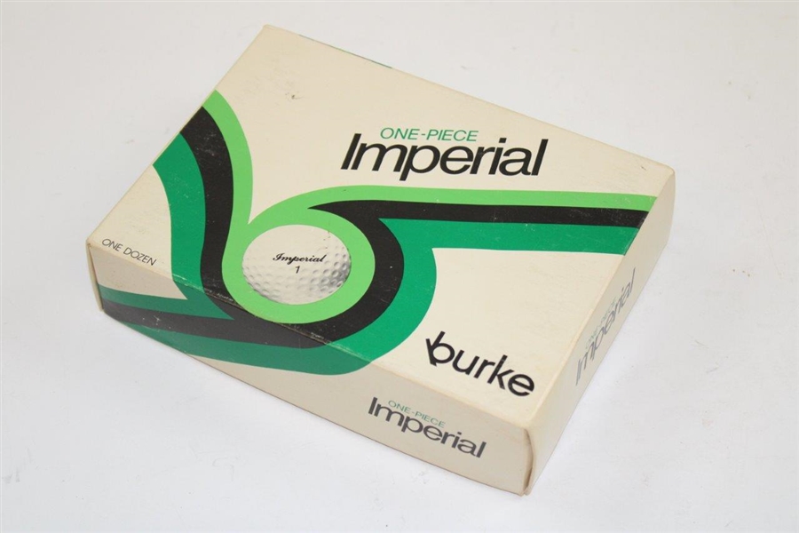Vintage Dozen One-Piece Imperial Golf Balls by Burke in Original Box