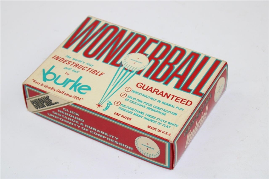 Vintage 1/2 Dozen Wonderball Golf Balls by Burke in Original Box - Two (2) Sleeves