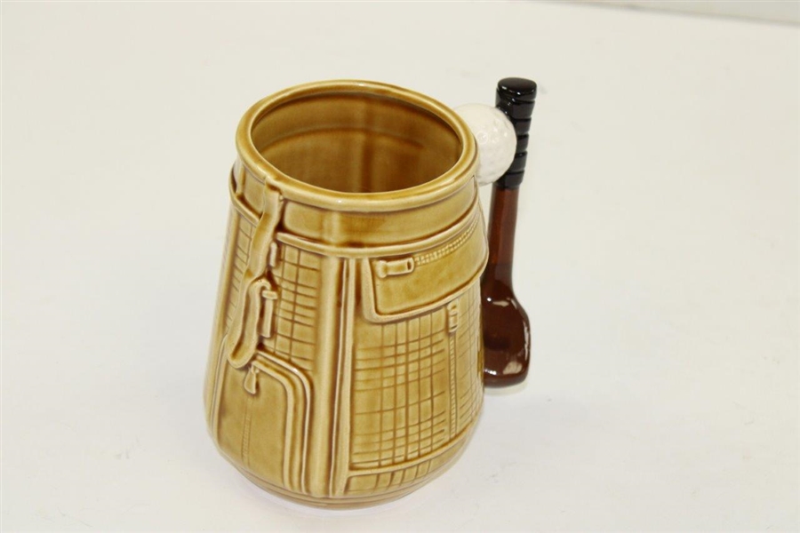 Vintage Japan Ceramics Golf Bag with Club & Golf Ball Mug