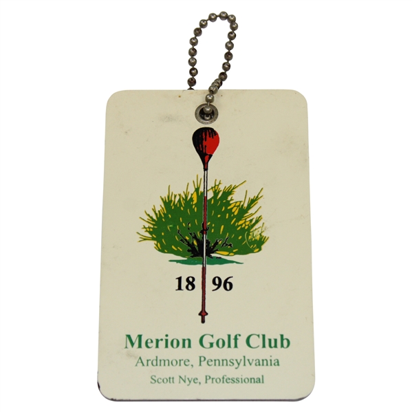 1896' Merion Golf Club Bag Tag with Wicker Basket & USGA Events