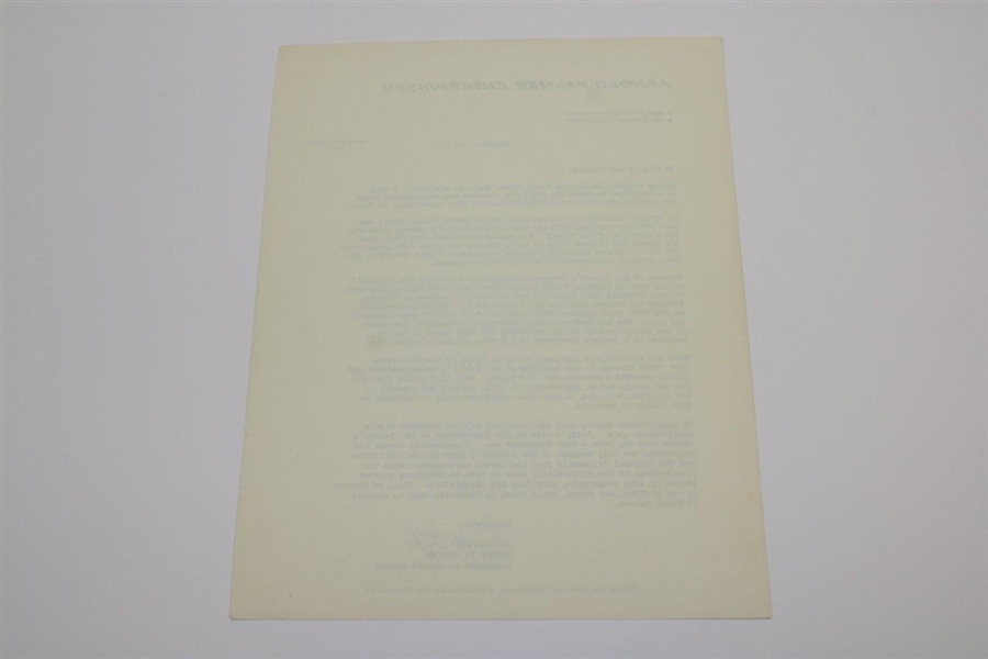 Donald 'Doc' Giffin Signed 1972 Job Reference Letter For Patty Aikens JSA ALOA