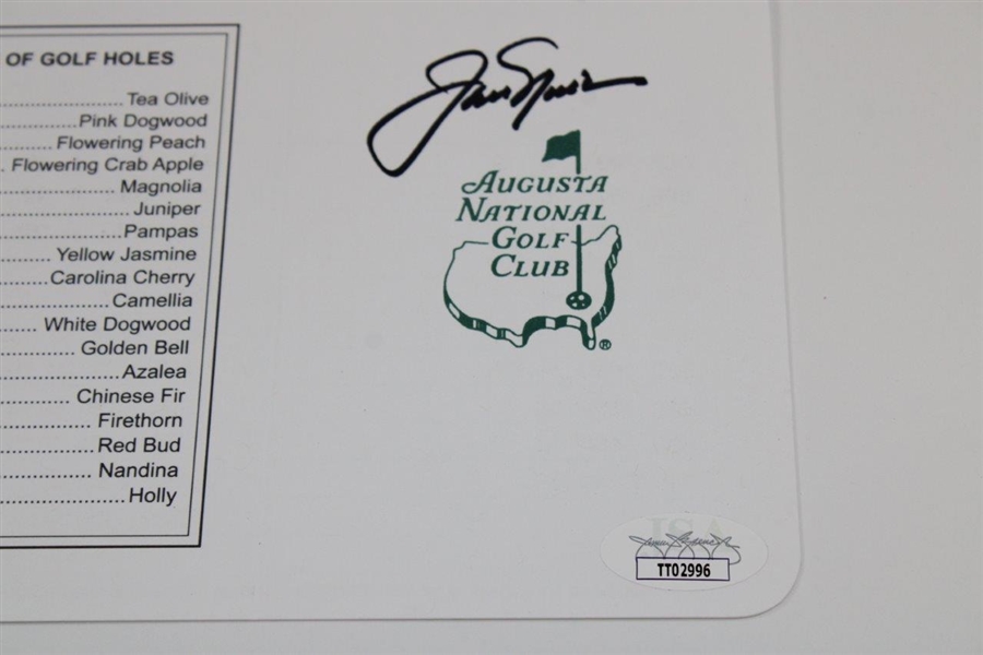Jack Nicklaus Signed Augusta National Golf Club Scorecard JSA #TT02996